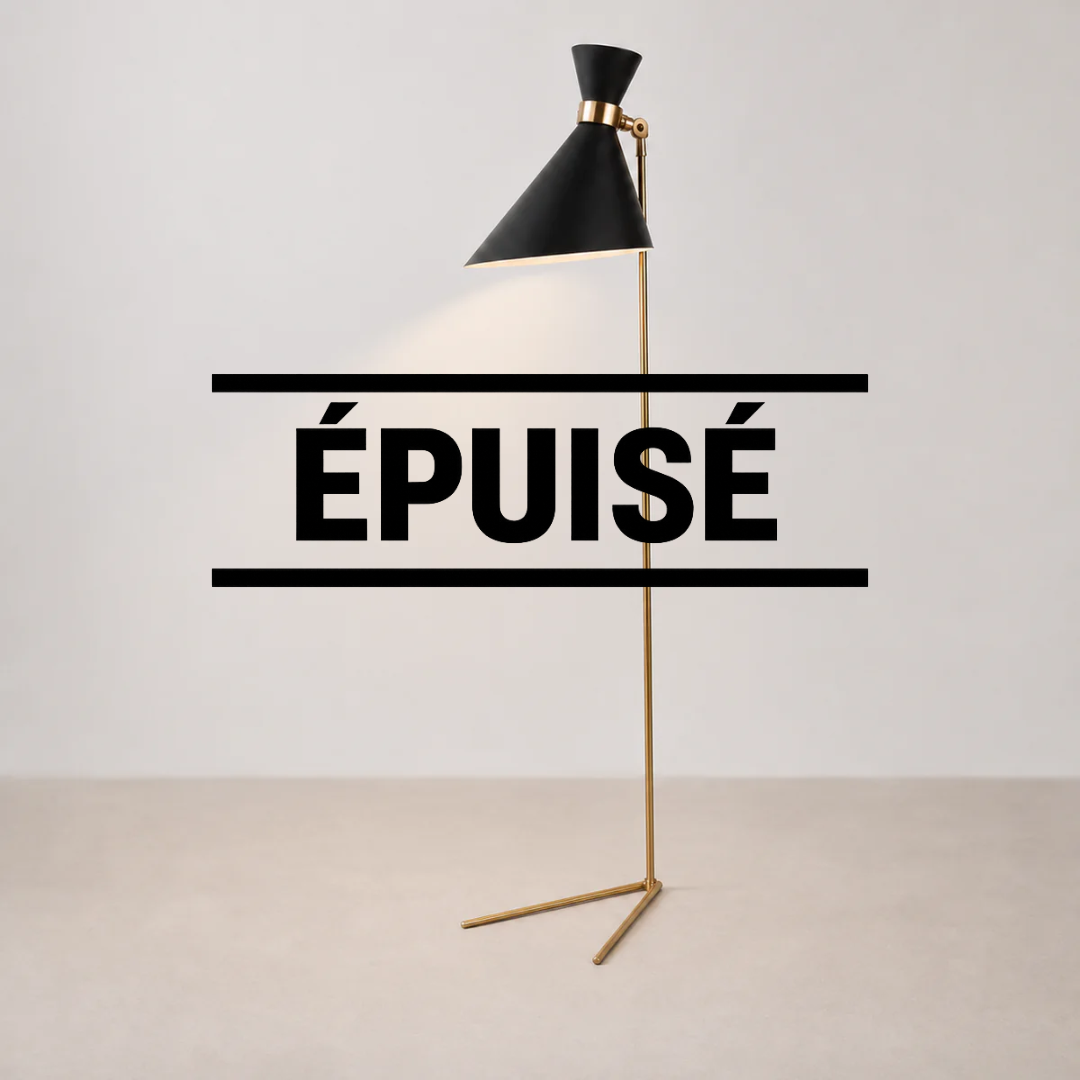 Lampadaire Design Noir 159 cm