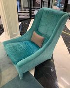 Fauteuil OCHRE Velours - Bleu