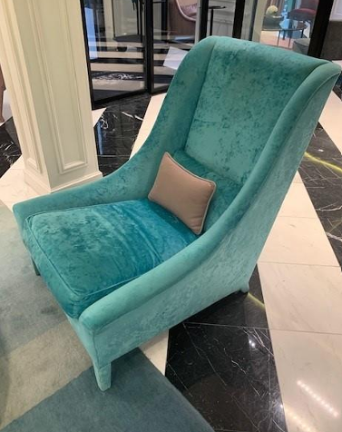 Fauteuil OCHRE Velours - Bleu
