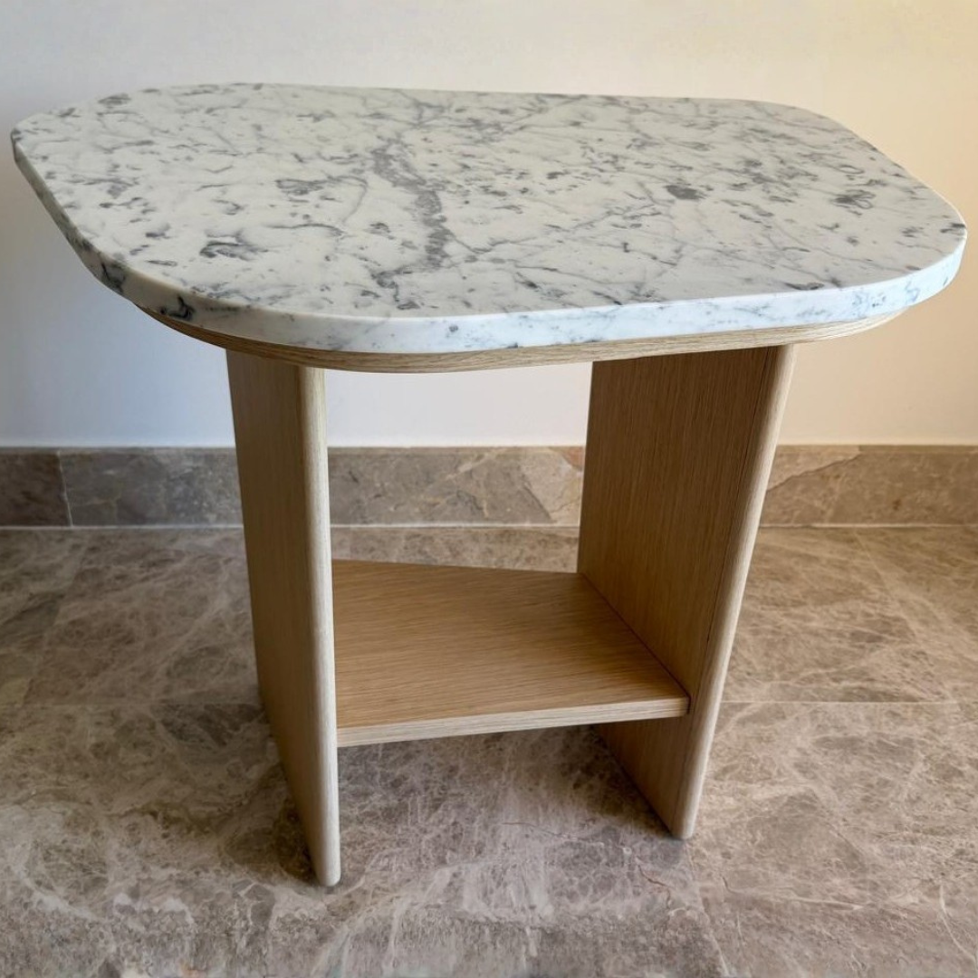 Mesita de Noche Mármol Calacatta — LMIO Design