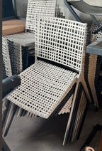 Chaise de Terrasse Branch by Tribu - Blanche/Lin