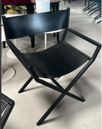 Chaise Metteur en Scène Cuir Noir