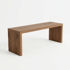 Banco Rectangular de Tablero Chapado en Madera