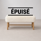Banquette Maison du Monde en Fausse Fourrure Blanche