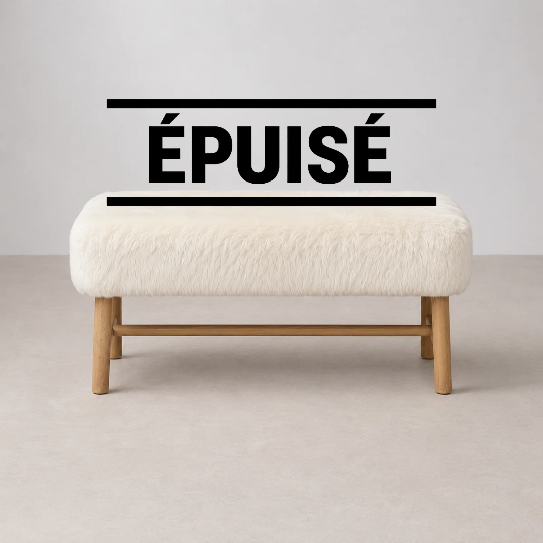 Banquette Maison du Monde en Fausse Fourrure Blanche