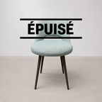 Chaise Bleue Tissu Chevrons