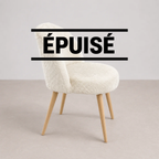 Chaise Maison du Monde en Fausse Fourrure Blanche