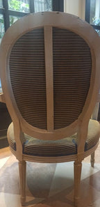 Fauteuil Style Louis XVI Gris-Bleu