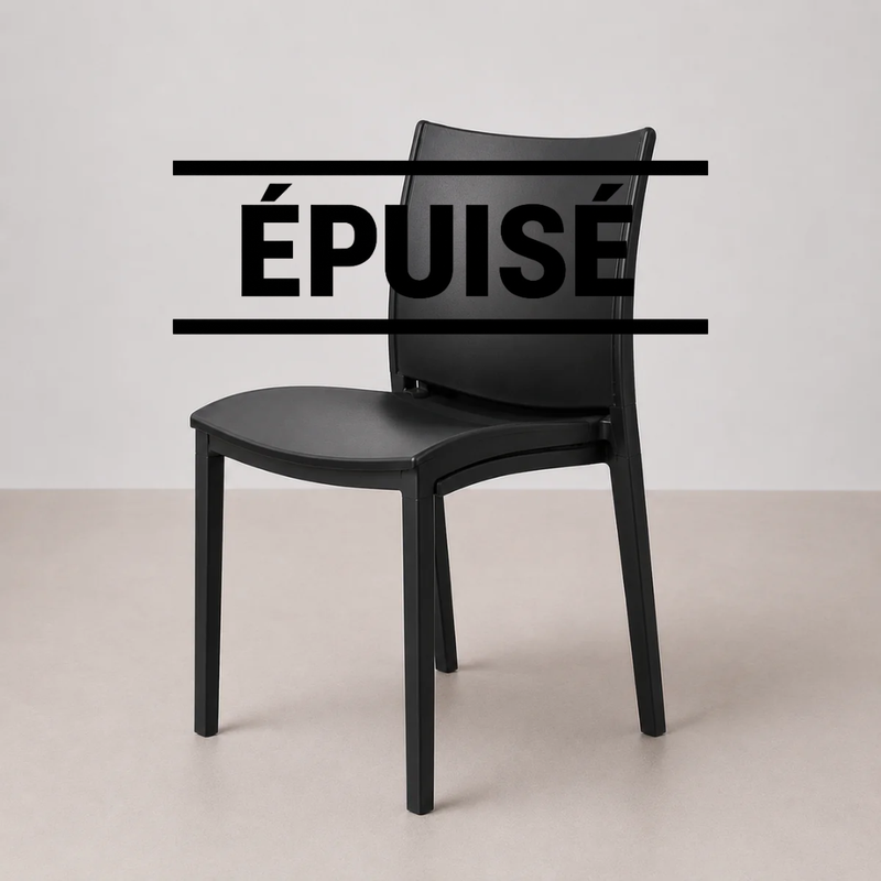 Chaise Noire Empilable Design