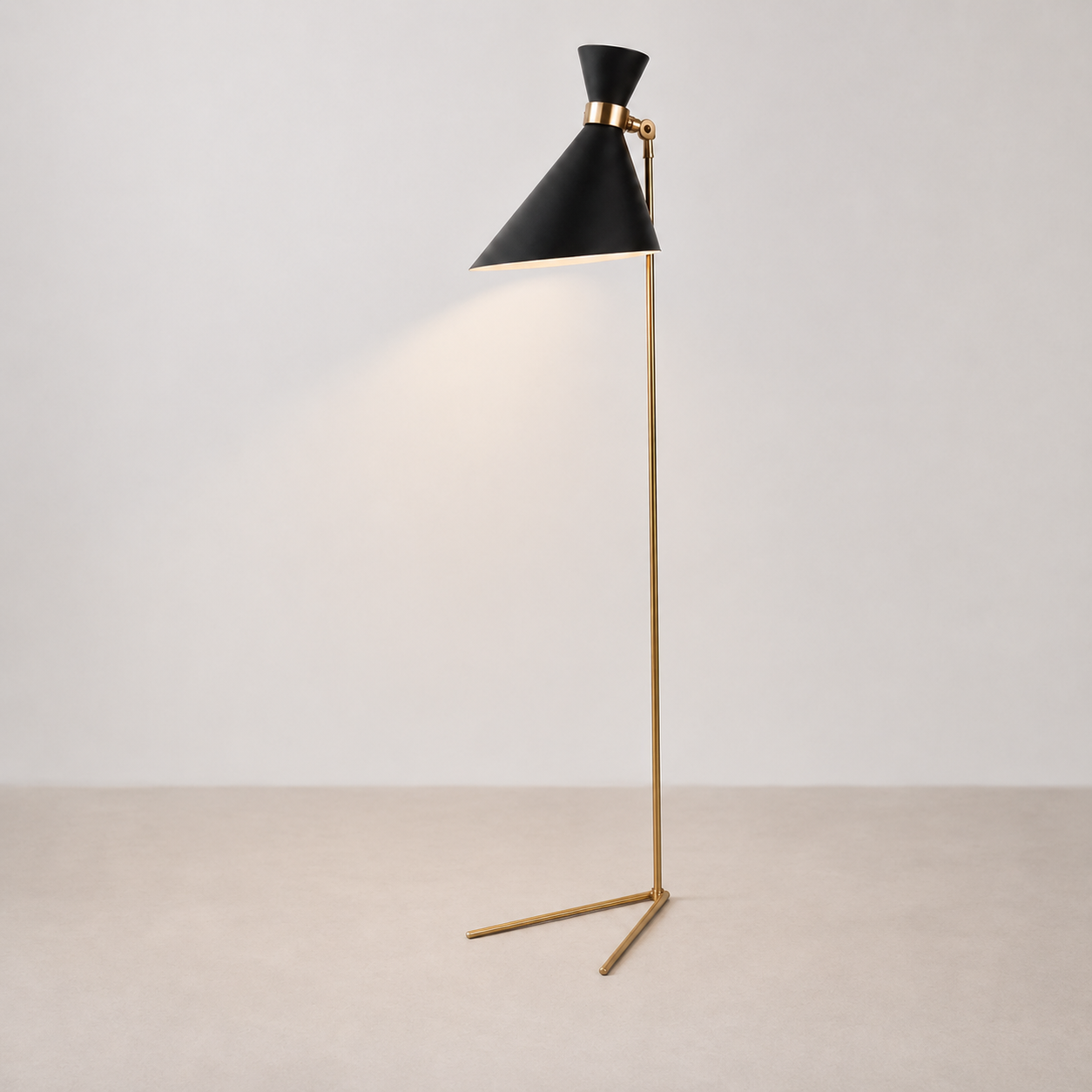 Lampadaire Design Noir 159 cm
