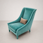 Fauteuil OCHRE Velours - Bleu