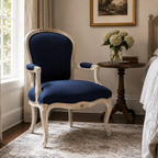 Fauteuil Louis XV Bleu