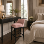Tabouret de Bar Velours Rose