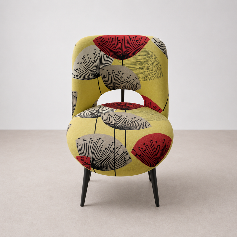 Chaise d’appoint à motifs graphiques