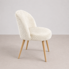 Chaise Maison du Monde en Fausse Fourrure Blanche