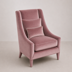 Fauteuil OCHRE Velours - Rose