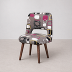 Chaise grise à motifs rétro