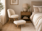 Chaise Maison du Monde en Fausse Fourrure Blanche