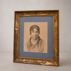 Tableau encadré avec portrait ancien