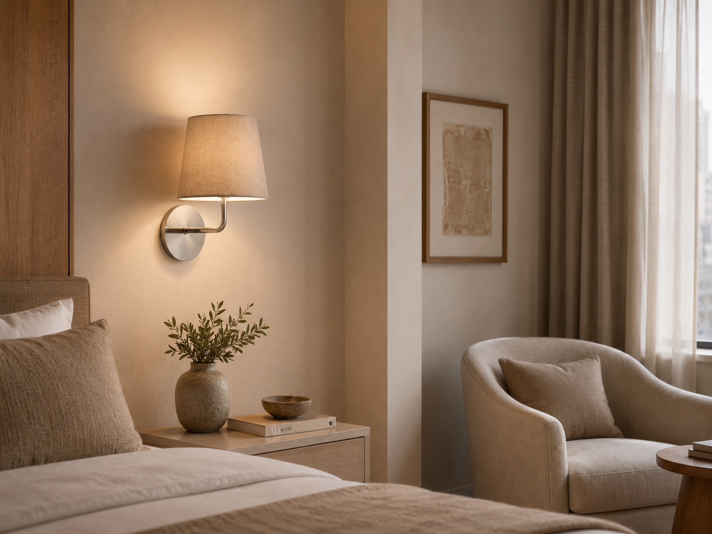 Applique Murale Grise Abat-Jour Cosy