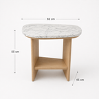 Mesita de Noche Mármol Calacatta — LMIO Design