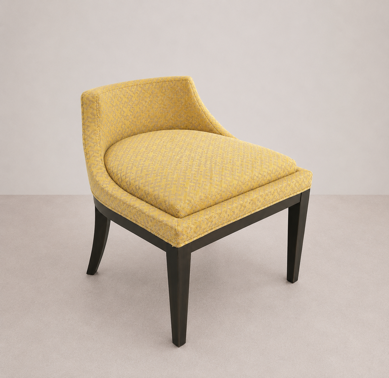 Petite Assise Motif Jaune Hêtre Massif