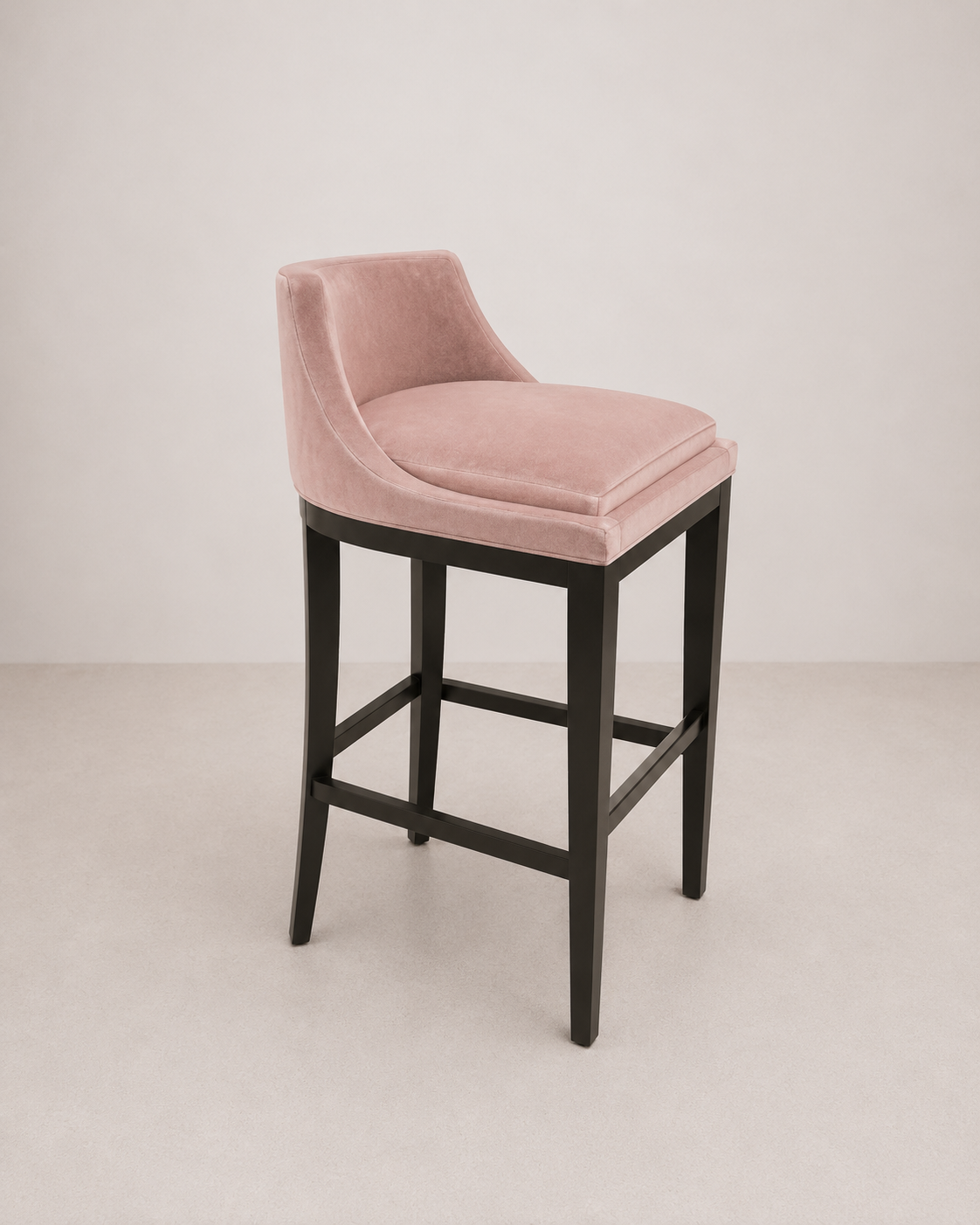 Tabouret de Bar Velours Rose