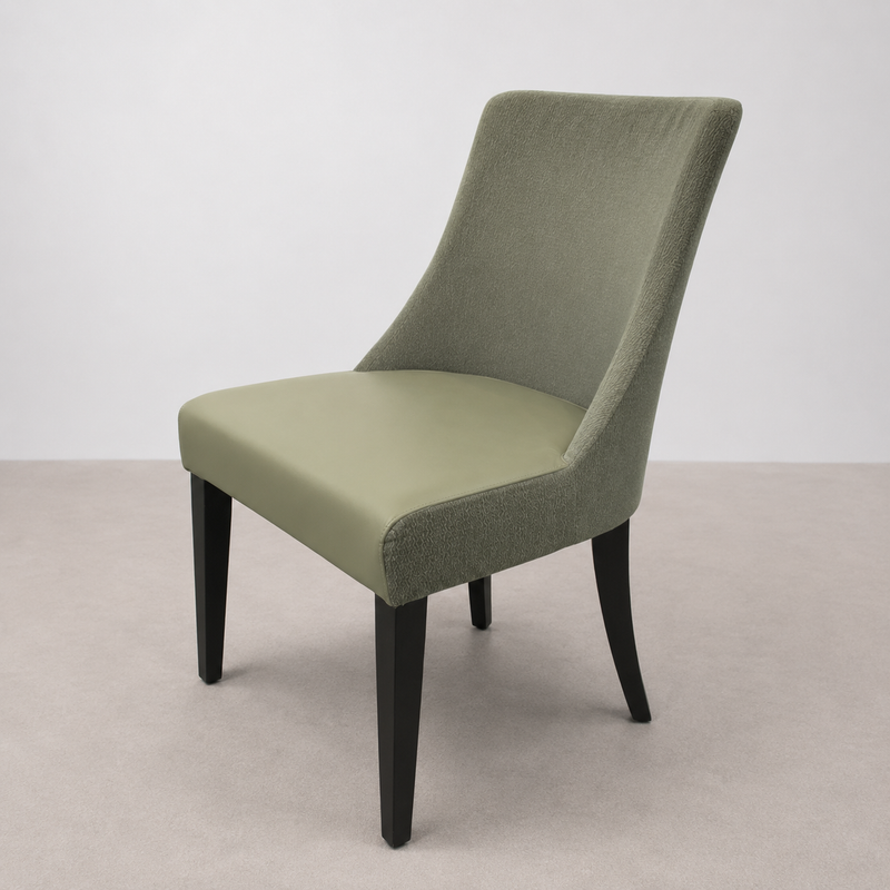 Chaise Verte Assise Cuir