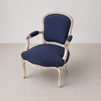 Fauteuil Louis XV Bleu