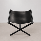 Tabouret X Cuir Noir & Métal