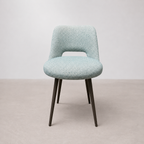 Chaise Bleue Tissu Chevrons