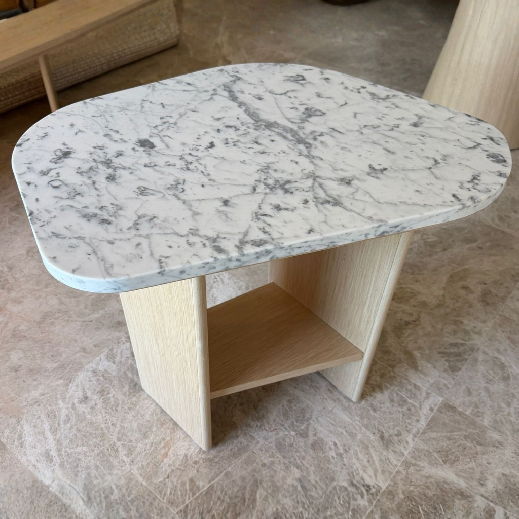 Mesita de Noche Mármol Calacatta — LMIO Design
