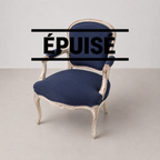 Fauteuil Louis XV Bleu