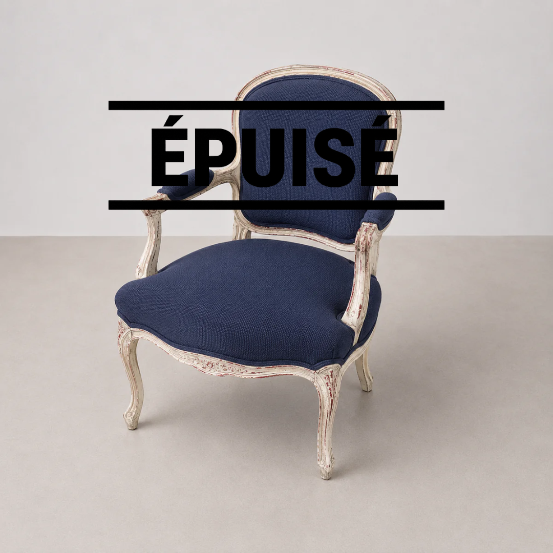 Fauteuil Louis XV Bleu