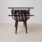 Tabouret tressé multicolore