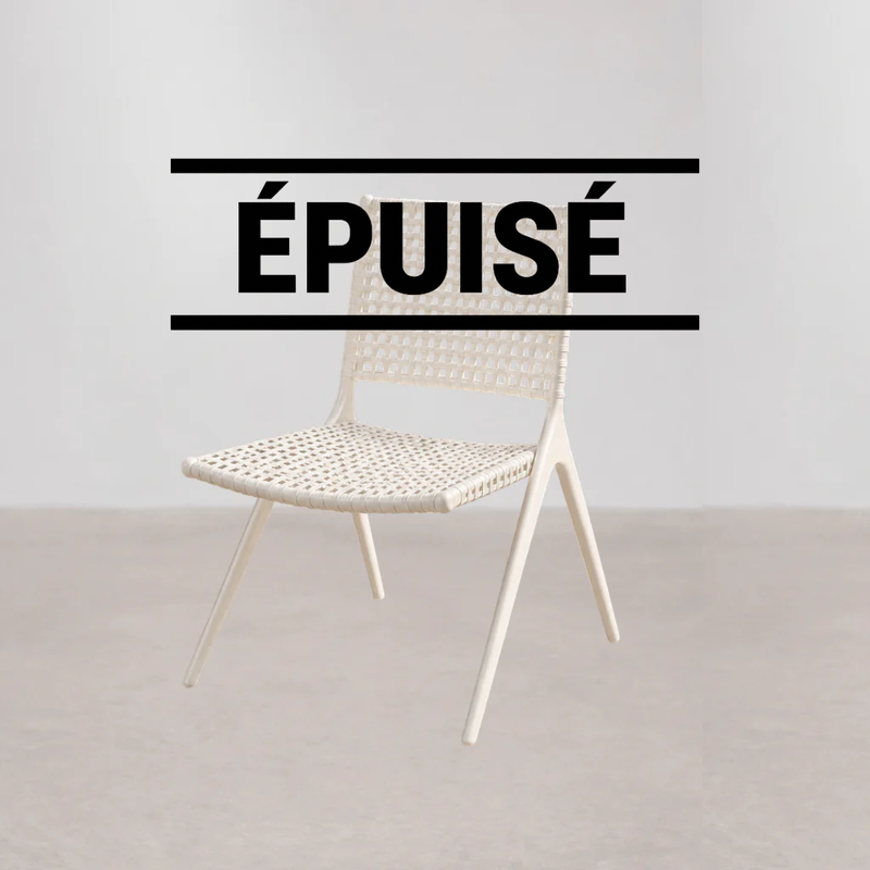 Chaise de Terrasse Branch by Tribu - Blanche/Lin