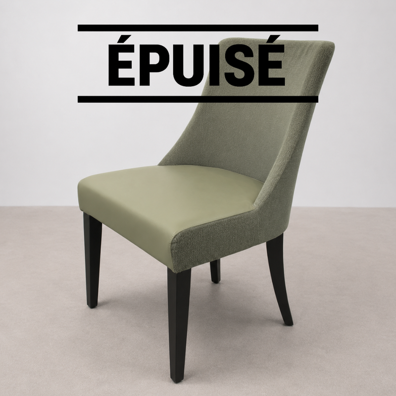 Chaise Verte Assise Cuir