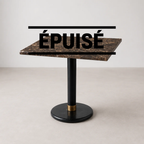 Table Bistrot en Marbre Brun