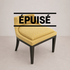 Petite Assise Motif Jaune Hêtre Massif