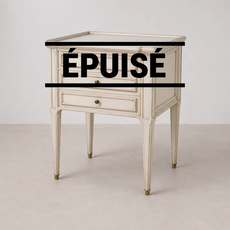 Table de Chevet Patinée Beige