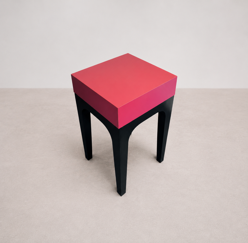 Table de Chevet Design Rose & Noir