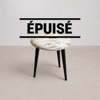 Tabouret Rond Imprimé Blanc