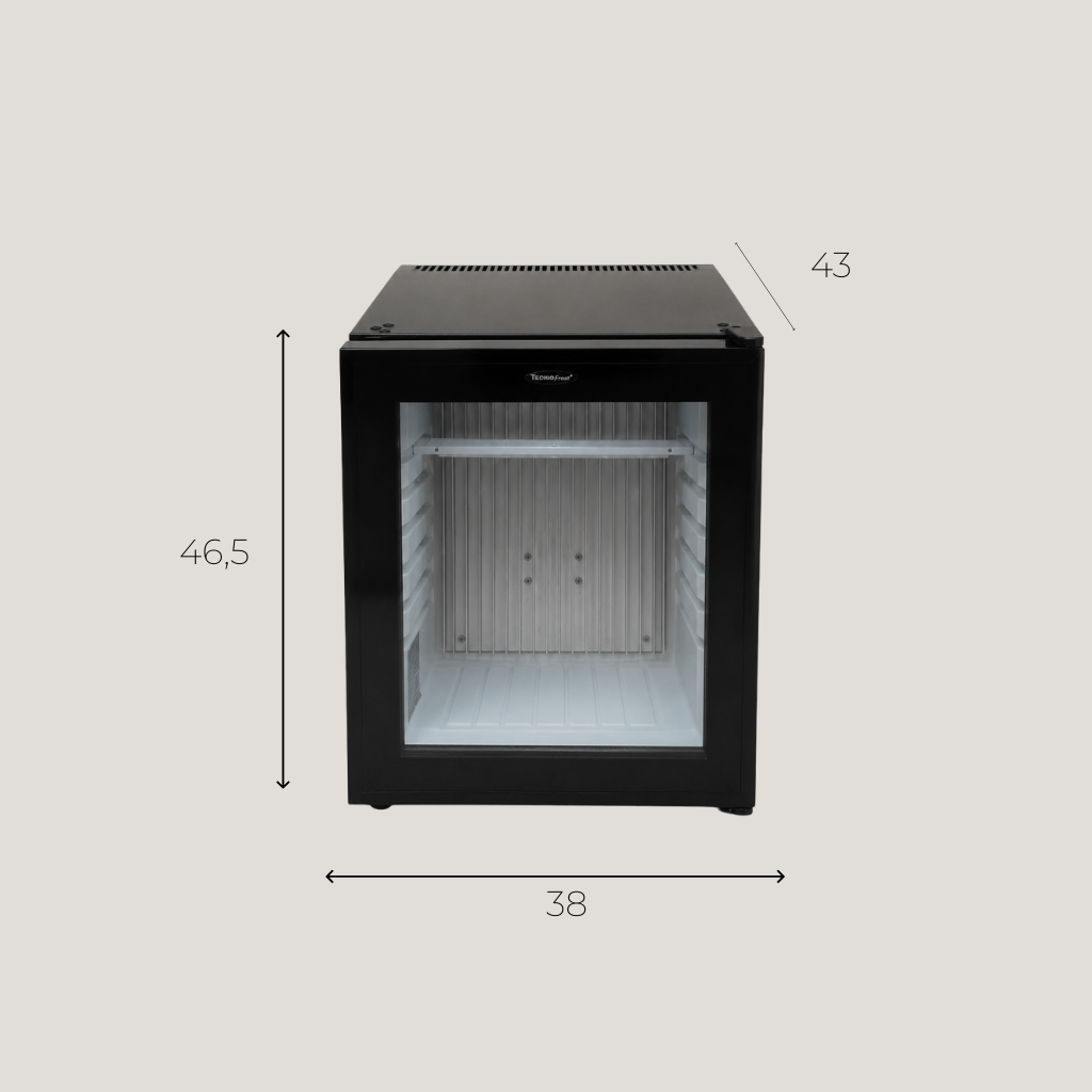 Minibar Silencieux 26 L Porte Vitrée Noire