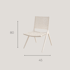 Chaise de Terrasse Branch by Tribu - Blanche/Lin