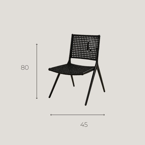 Chaise de Terrasse Branch by Tribu - Noire