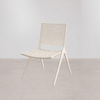 Chaise de Terrasse Branch by Tribu - Blanche/Lin