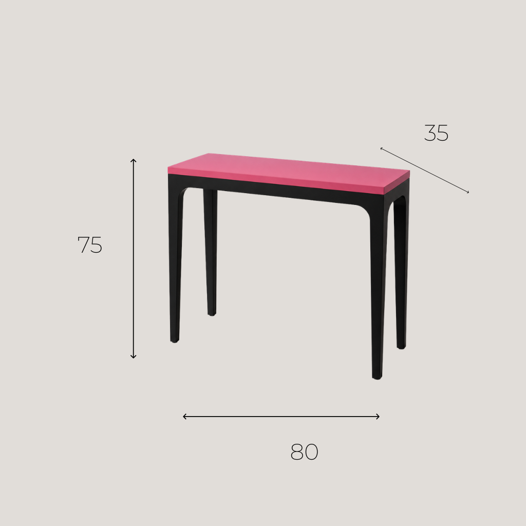 Bureau Console Rose & Noir 80 cm
