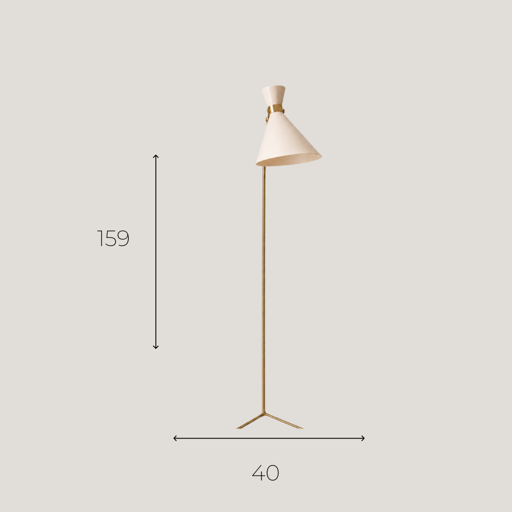 Lampadaire Design Blanc 159 cm