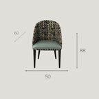Chaise Tapissée à Motifs
