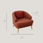 Fauteuil Design DOMKAPA Rouge
